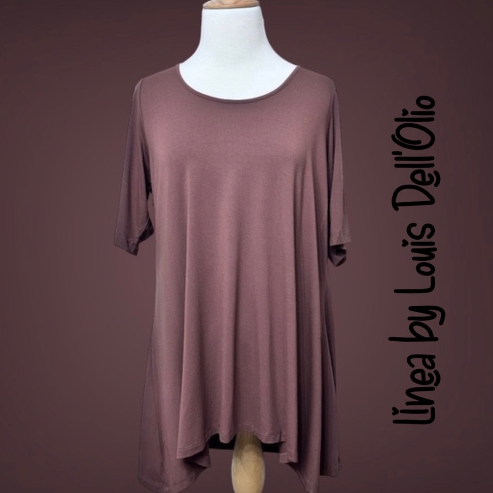 Linea by Louis Dell'Olio Short Sleeve
Swing Top Brown 1X